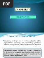 Chapter IV Organizing