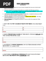 Risky Behaviors FALL 2023 ONLINE