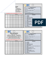 Tarjeta de Inspección de Extintores - MVC