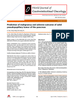 Prediction of Malignancy and Adverse Outcome of Solid Pseudopapillary Tumor of The Pancreas