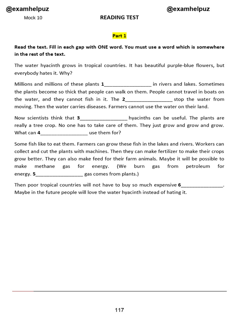 Examhelpuz Cefr Reading Test 10 Pdf Seabird Heirloom Plant