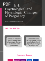 MODULE 4 Psychological and Physiologic Changes of Pregnancy