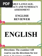 Answer Sheet Ellna Grade 3 | PDF