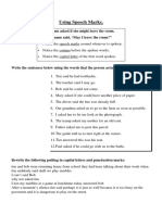 Speech Punctuation Sheet 1