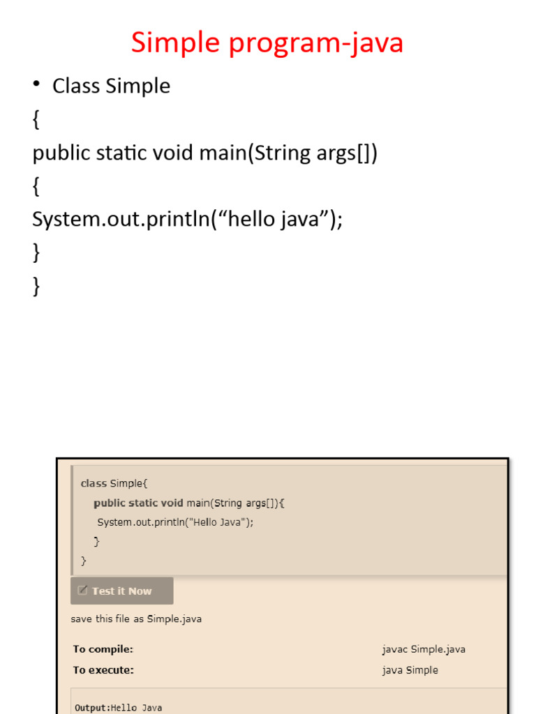 Simple program-java | PDF