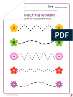 Spring Flower Line Tracing Worksheet