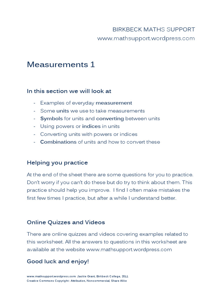 03 Measurements 1 Easy Print | PDF | Litre | Volume