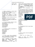 Atividades Níveis de Organização Da Vida