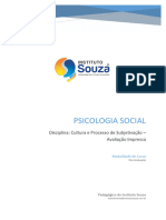 Psicologia Social: Disciplina: Cultura e Processo de Subjetivação - Avaliação Impressa
