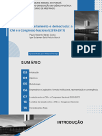 SeminárioPolítica Brasileira - Empresariado, Parlamento e Democracia A CNI e o Congresso Nacional (2010-2017) (Willane Pantoja)