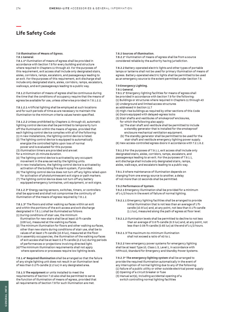 El 217c Life Safety Code 25-6-2018 | PDF | Lighting | Architectural ...