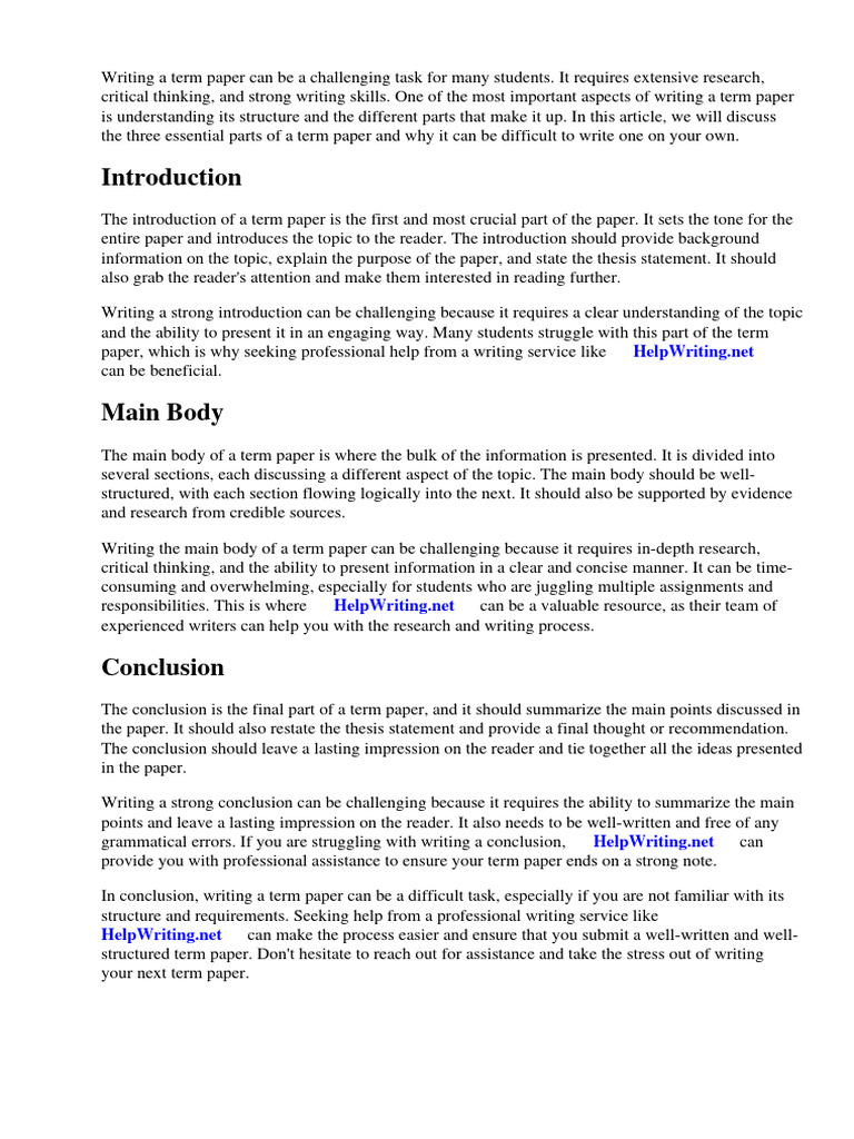 3 Parts of Term Paper | Download Free PDF | Motivation | Motivational