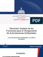 Las Autorizaciones Ambientales y Su Marco Normativo