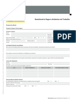 Questionário Seguro Acidentes de Trabalho FRT Seguros