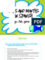 Days and Months in Spanish: Go Fish Game