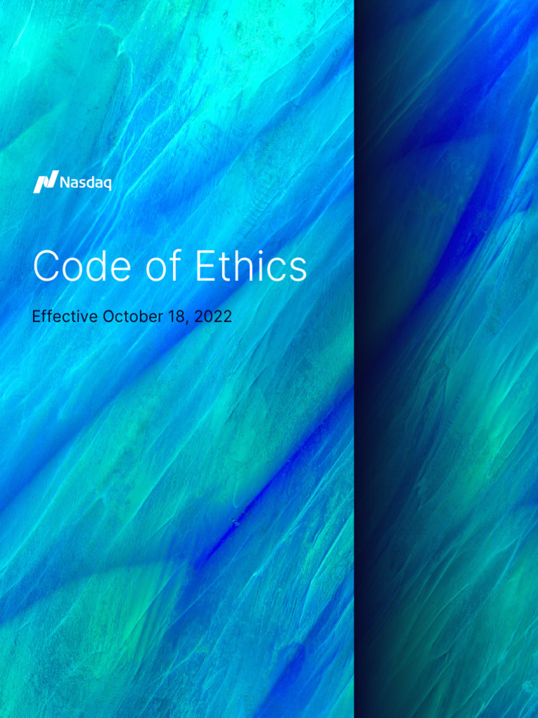 Nasdaq Code of Ethics Overview | PDF | Regulatory Compliance | Business ...