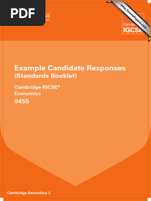 Example Candidate Responses: (Standards Booklet)