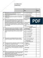 Cambridge ESOL Certificates in Skills For Life Entry 1 Reading Test Sample Markscheme