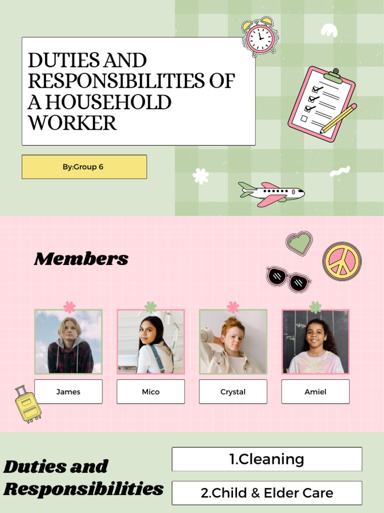 Duties and Responsibilities of A Household Worker Download Free PDF