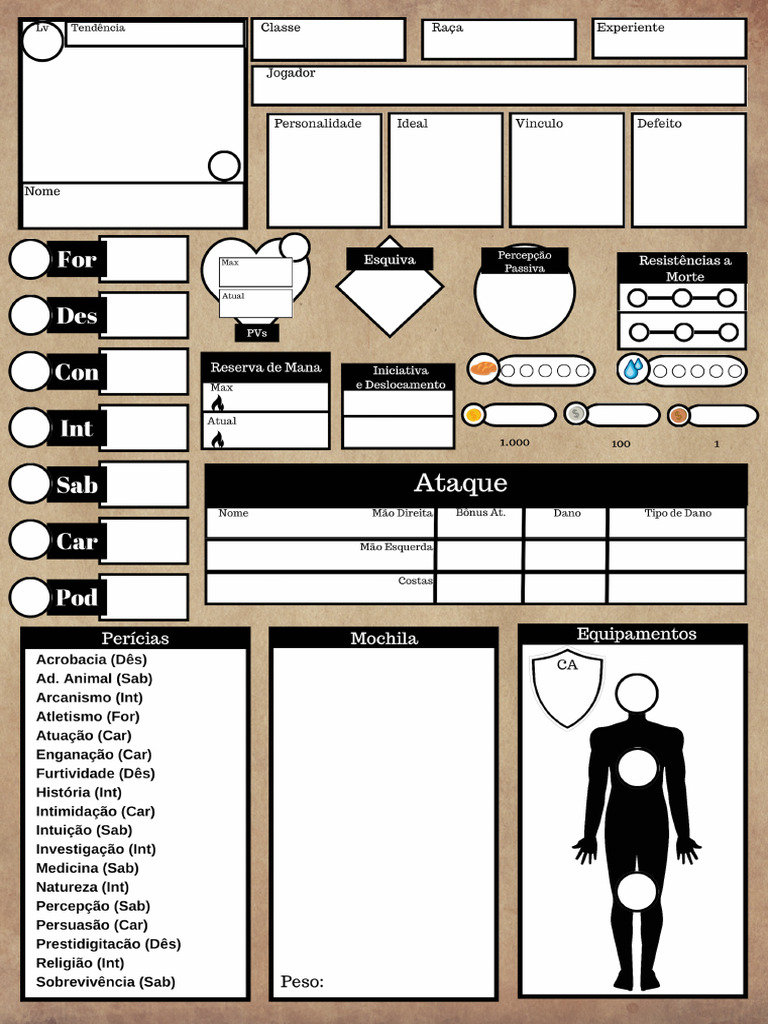 Ficha de RPG | PDF