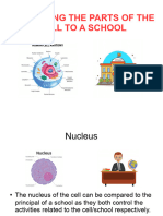 Comparing Parts of The Cell To A School