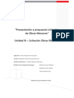 Evaluación 8 Presentación A Propuesta Licitación de Obras Menores