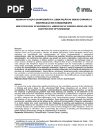 Desmistificação Da Matemática - Libertação Do Senso Comum e A Construção Do Conhecimento