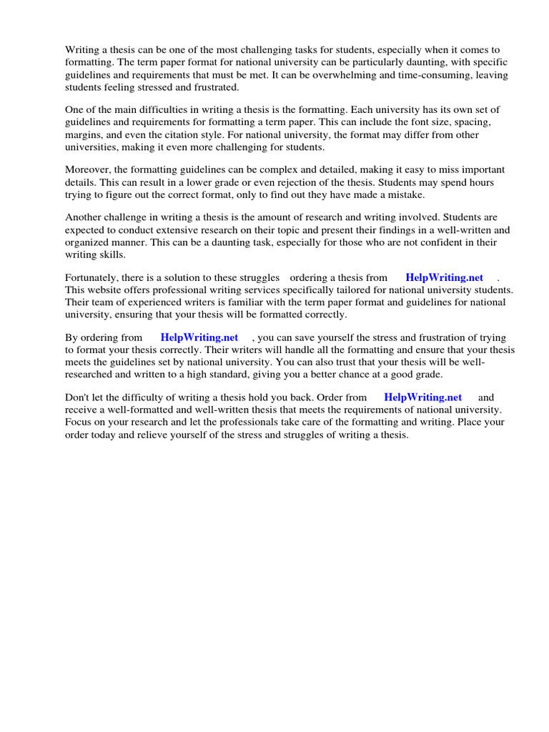 Term Paper Format National University | PDF | Apa Style | Academic ...