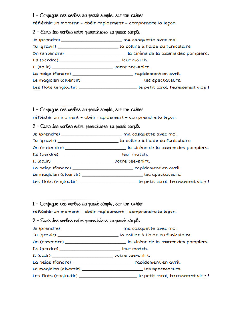 Ex Passe Simple | PDF