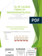 Módulo 9 Control de Calidad Externo en Inmunohematología