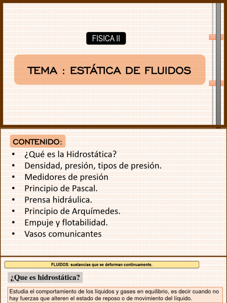 Estatica de Fluidos | PDF | Flotabilidad | Presión