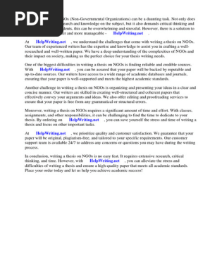 Term Paper on Ngo