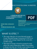 Presentation On Ocean Thermal Energy Convertion