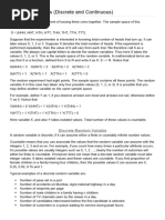 CH 7 - Random Variables Discrete and Continuous