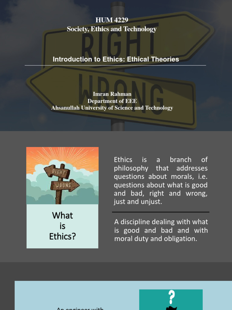 Chapter 5 - Introduction To Ethics - Ethical Theories | PDF ...