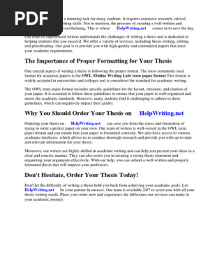 Owl Term Paper Format