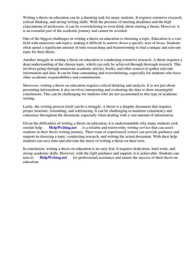 Topics in Term Paper About Education | PDF | Essays | Thesis
