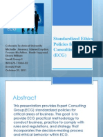 Standardized Ethics Policies for ECG - Small Group E