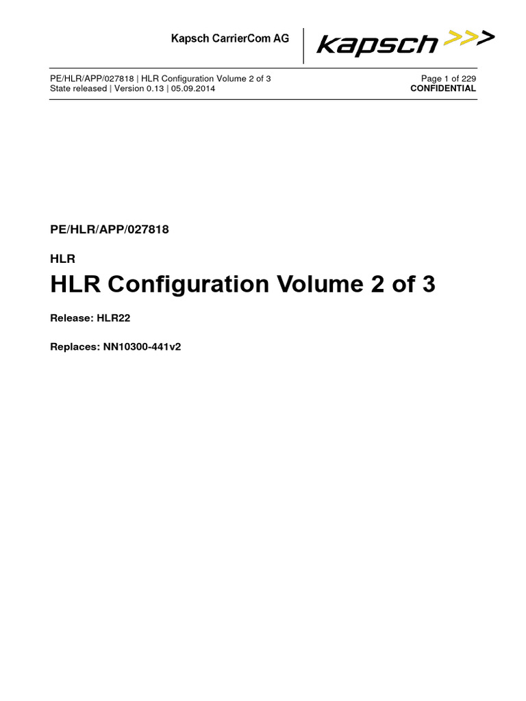 HLR Configuration Volume 2 of 3 | PDF | Computing | Computer Engineering