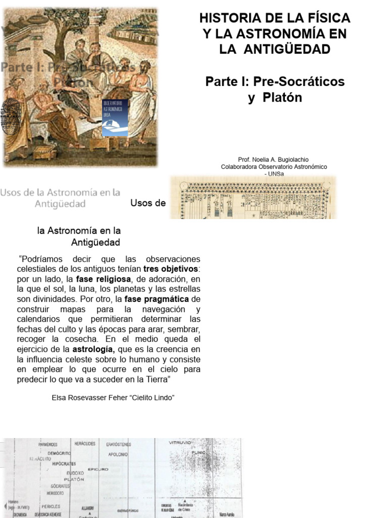 Historia de La Astronomia en La Antiguedad-Presocraticos y Platon | PDF ...