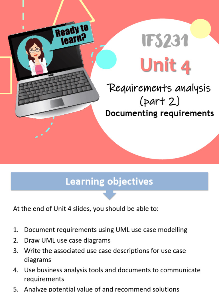IFS231 Unit+4 2022 | PDF | Use Case | Unified Modeling Language