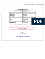 Staff Selection Commission: PART-II Registration Close Window