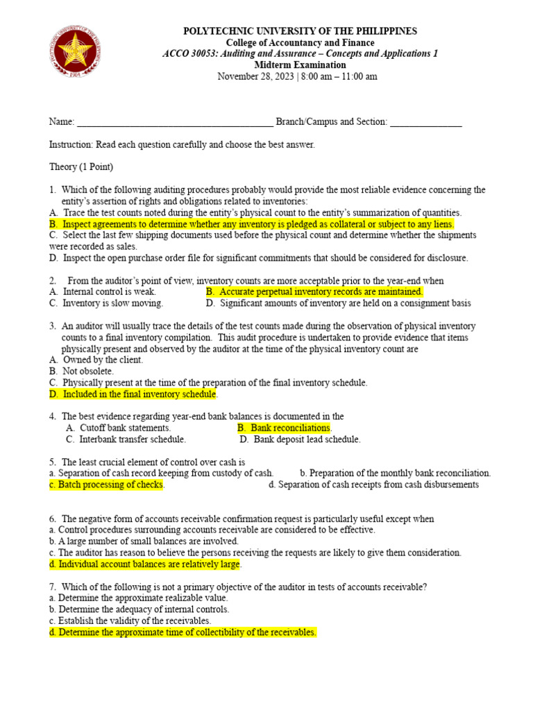 ACCO 30053 AA-Concepts and App P1 | PDF | Debits And Credits | Banks