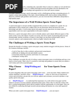 Sports Term Paper