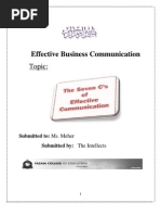 7 C's of Effective Business Communication by Rabia Munawar