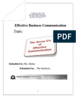 7 C's of Effective Business Communication by Rabia Munawar