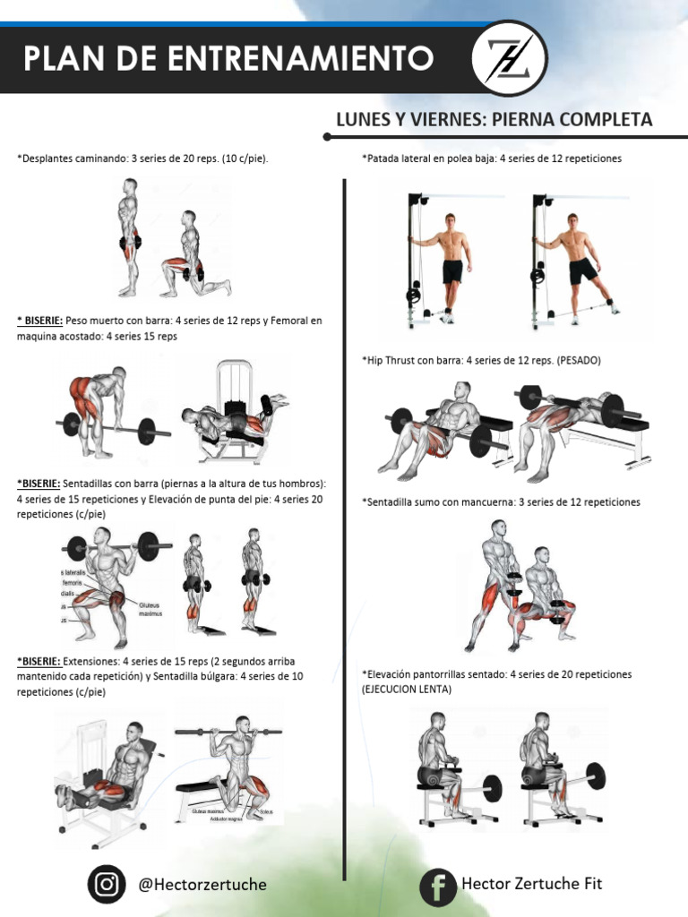 Piernas Rutina De Ejercicio Pesas Ejercicios Femoral Rutina De