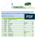 Cronograma TECNICAS 2024-1