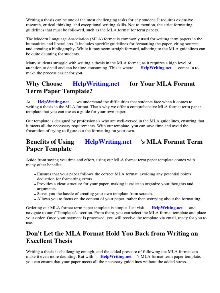 Format Term Paper