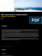 SAP Cloud ALM For Implementation - Project Foundation